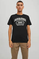 Jack & Jones ESSENTIALS T-shirt JJEJEANS met printopdruk zwart