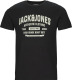 Jack & Jones ESSENTIALS T-shirt JJEJEANS met printopdruk zwart