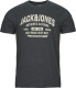 Jack & Jones ESSENTIALS T-shirt JJEJEANS met printopdruk dark grey melange