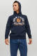 Jack & Jones ESSENTIALS hoodie met printopdruk blauw