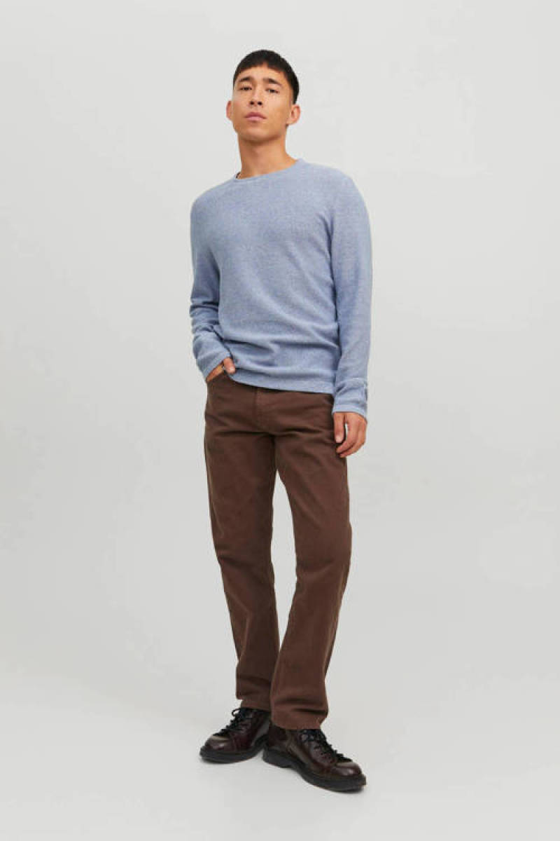 Jack & Jones ESSENTIALS gemêleerde longsleeve vintage indigo