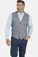 Charles Colby geruit gilet DUKE NIVEN Plus Size grijs