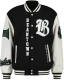 America Today baseball jacket met printopdruk zwart