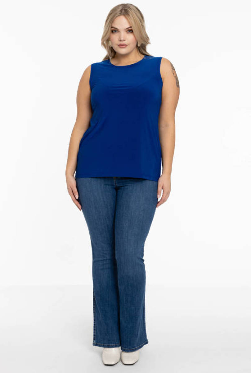 Yoek singlet DOLCE van travelstof blauw