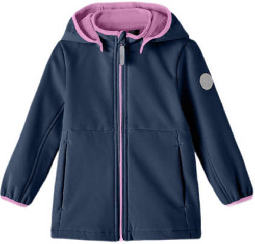 NAME IT KIDS softshell jas NKFMALTA donkerblauw/roze