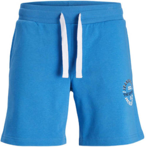 JACK & JONES PLUS SIZE regular fit short JPSTANDY Plus Size met printopdruk french blue