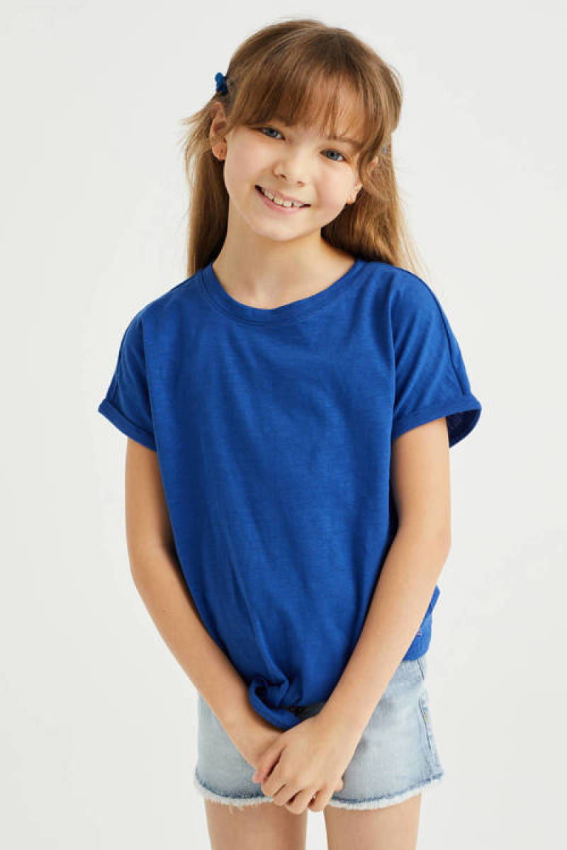 WE Fashion T-shirt kobaltblauw