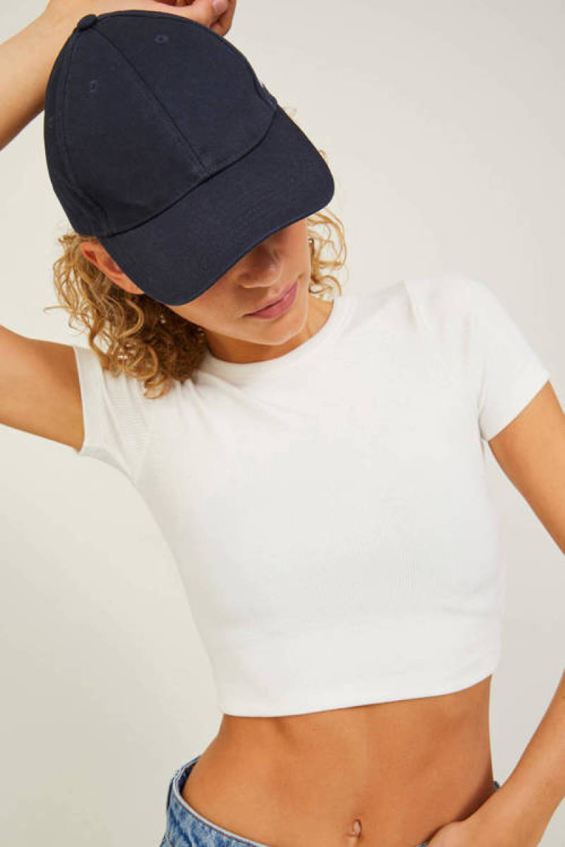 JJXX ribgebreide crop top JXFLORIE wit