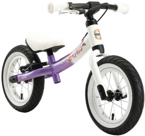 Bikestar Sport, meegroei loopfiets, 12 inch, lila wit