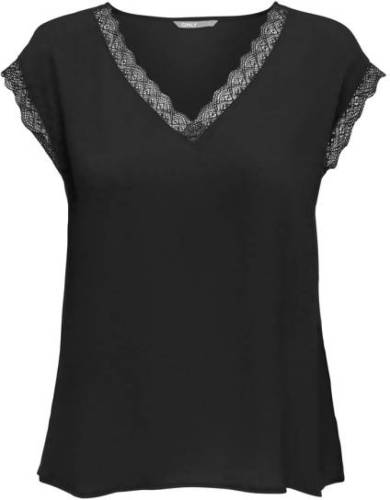 Only top ONLJASMINA met kant zwart