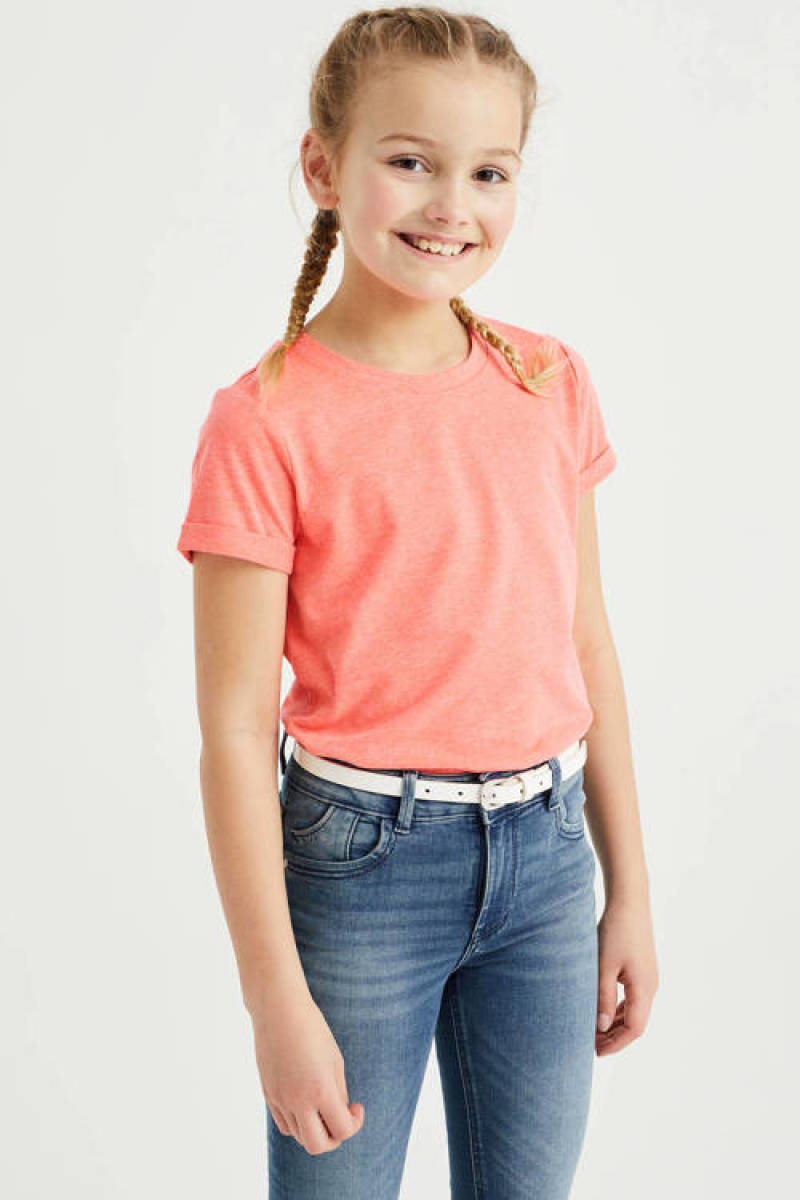 WE Fashion T-shirt van gerecycled polyester roze