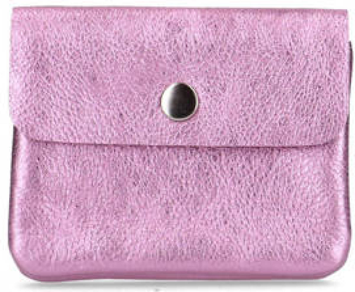 Sacha metallic leren portemonnee lila