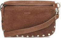 Sacha leren crossbody tas met studs cognac
