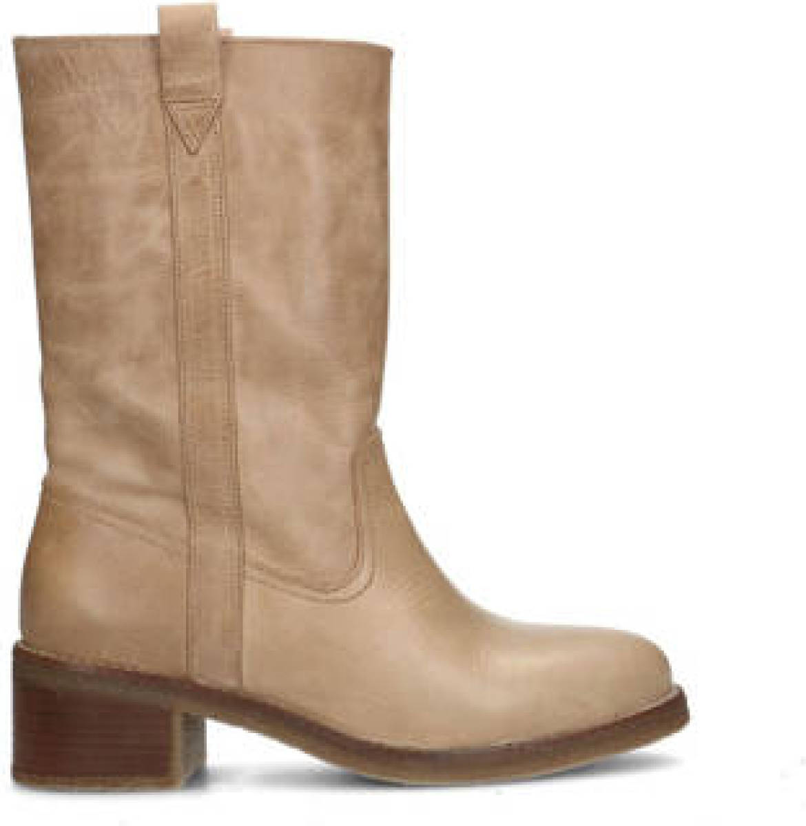 Sacha leren laarzen beige