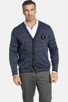 Charles Colby gemêleerd sweatvest DUKE DUANE Plus Size blauw