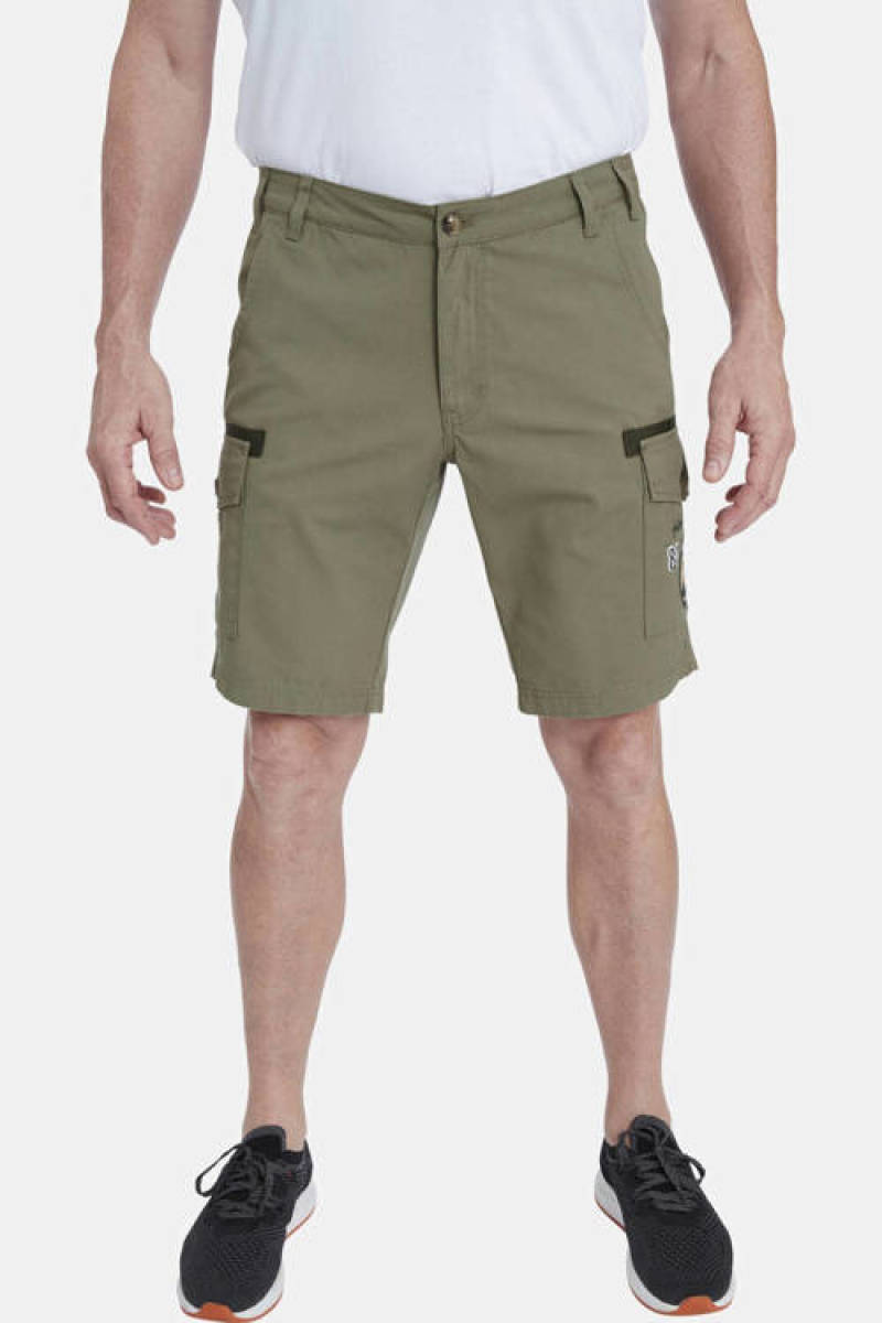 Jan Vanderstorm +FIT Collectie loose fit cargo short TEUTORI Plus Size kaki