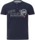 Jan Vanderstorm oversized fit T-shirt Plus Size Krister met printopdruk donkerblauw