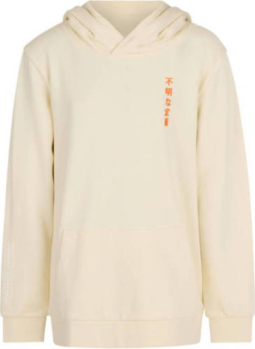 Shoeby Jill & Mitch hoodie met backprint ecru