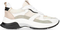 Haboob Morea chunky leren sneakers wit/beige