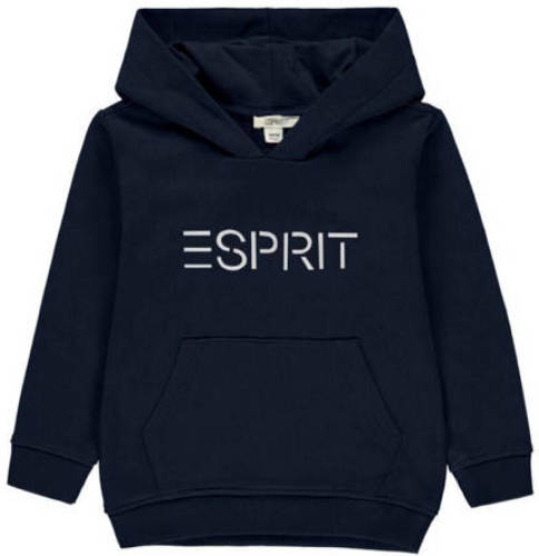 Esprit hoodie met logo donkerblauw
