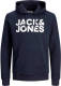 Jack & Jones ESSENTIALS hoodie met logo opdruk marine
