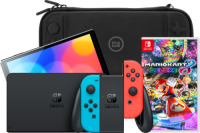 Nintendo Switch OLED Blauw/Rood + Mario Kart 8 Deluxe + Bluebuilt Travel Case