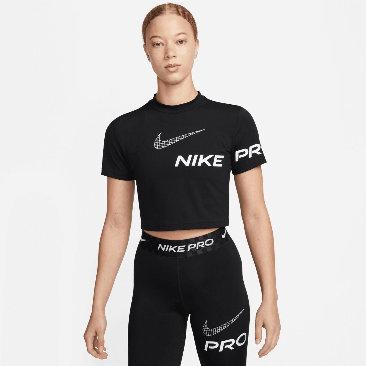 Nike Trainingsshirt Pro Dri-FIT Women's Short Sleeve Cropped Graphic Top