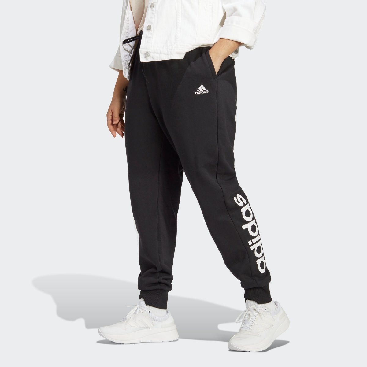adidas Sportswear Sportbroek ESSENTIALS LINEAR FRENCH TERRY CUFFED BROEK