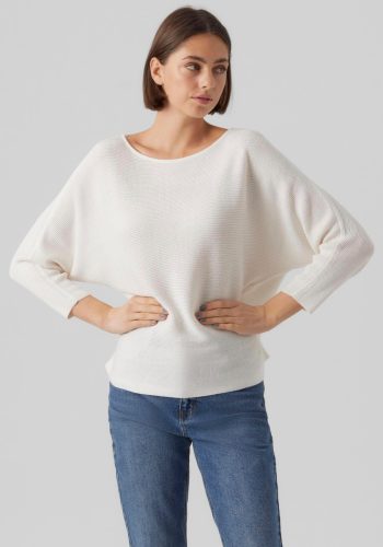 VERO MODA Trui met 3/4-mouwen VMNORA 3/4 BOATNECK BLOUSE NOOS