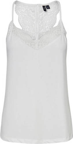 VERO MODA top Ana met kant wit