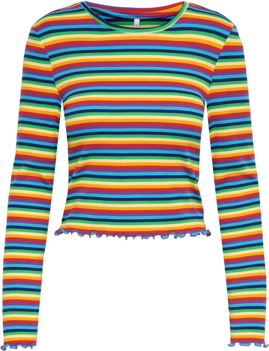 Only Shirt met lange mouwen ONLFRESH L/S SHORT TOP JRS