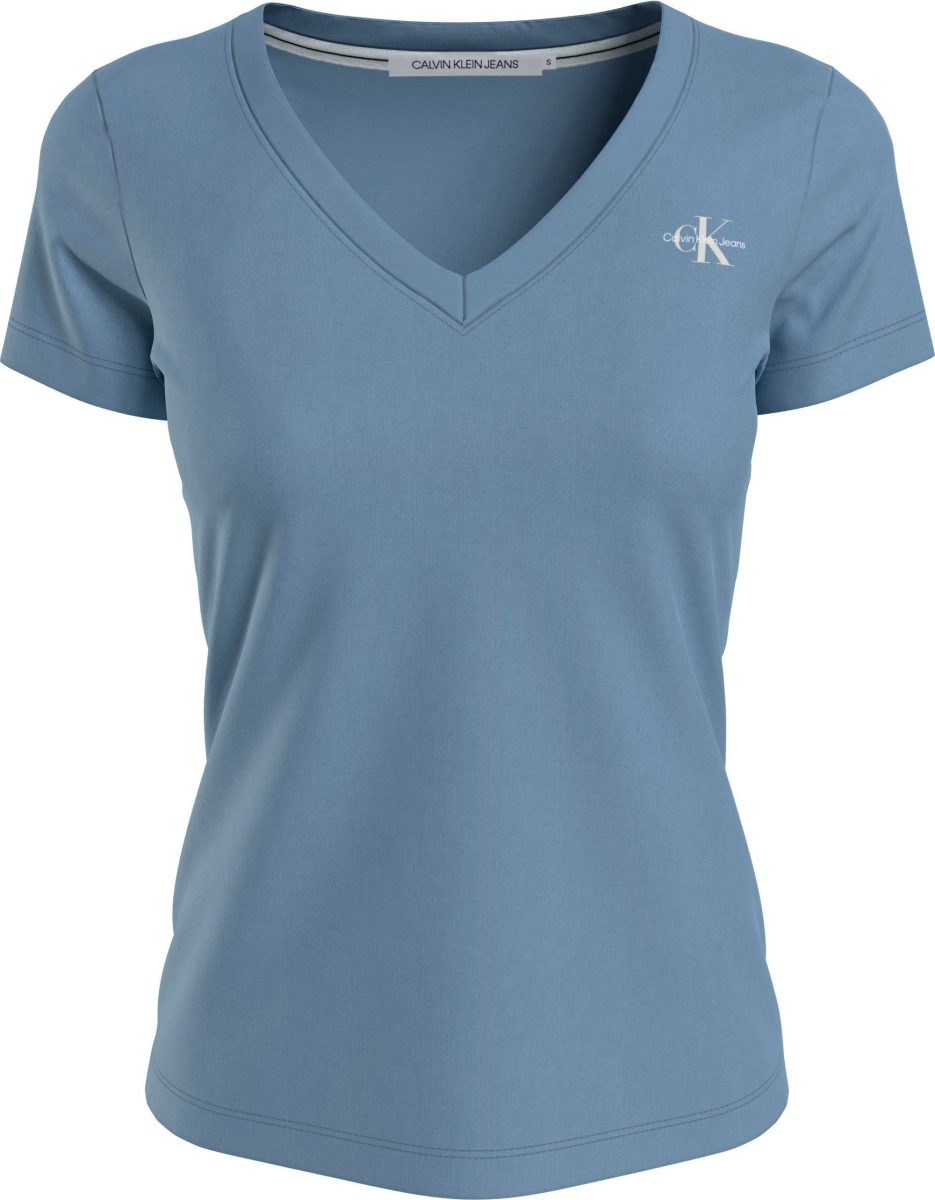 Calvin klein T-shirt MICRO MONOLOGO SLIM V-NECK TEE (1-delig)