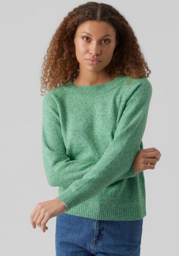 VERO MODA gebreide trui VMDOFFY van gerecycled polyester groen
