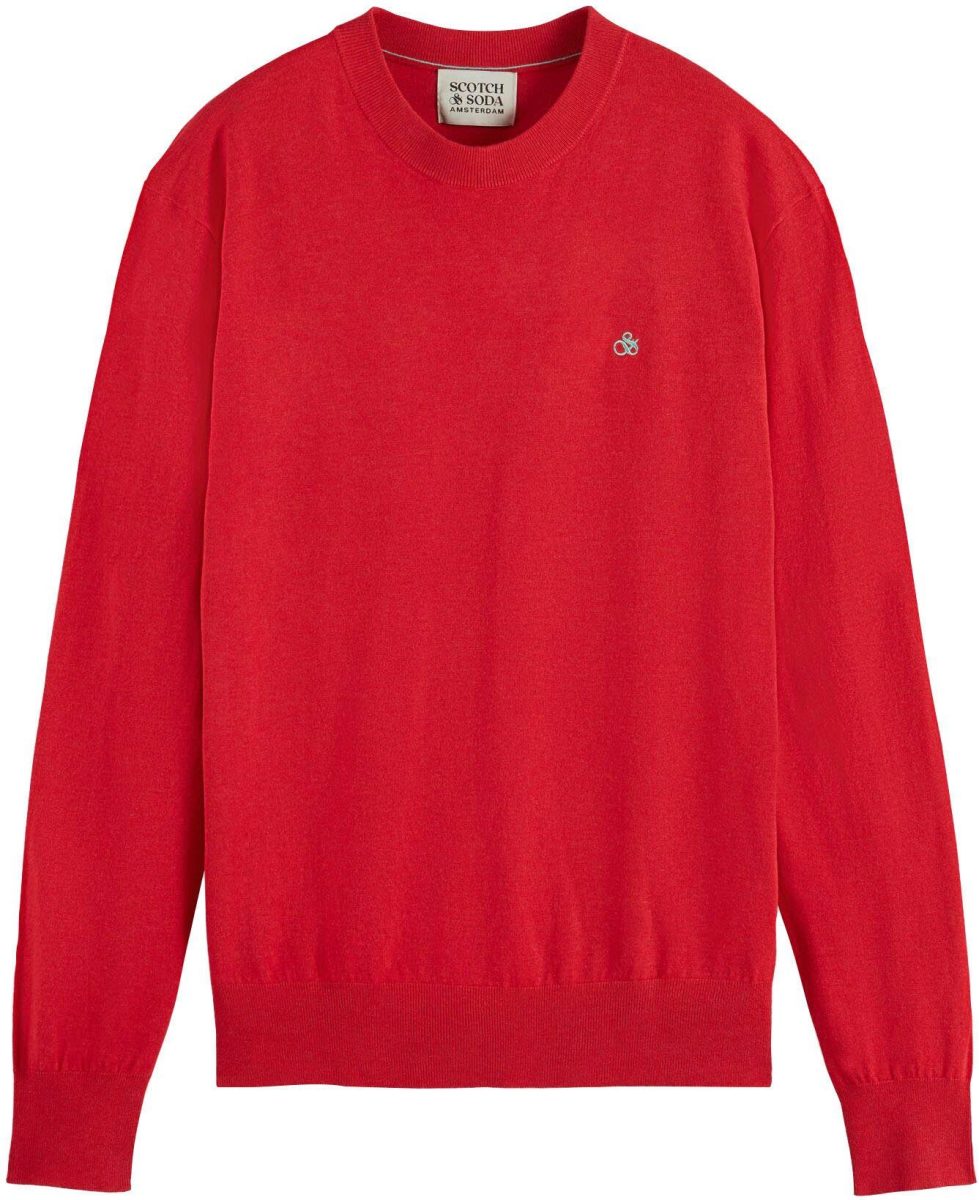 Scotch & Soda Trui met ronde hals Essentials - Ecovero viscose-blend crewneck pullover
