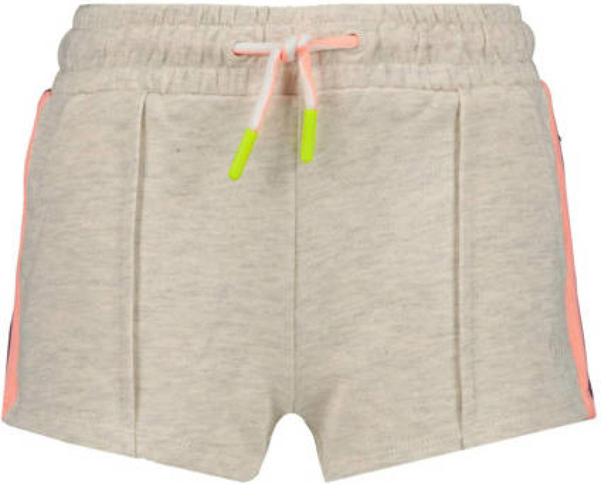 Vingino gemêleerde sweatshort Rilana met zijstreep beige