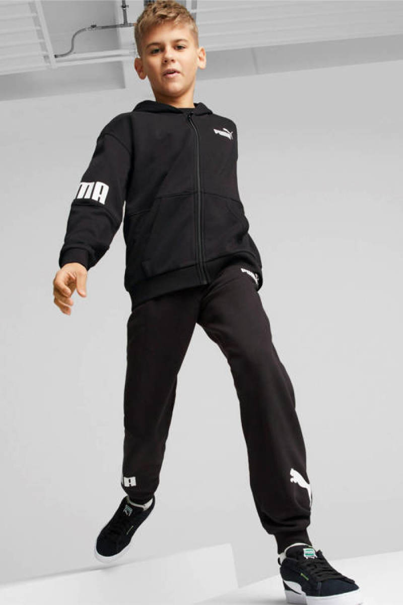 Puma sweatvest met logo zwart/wit
