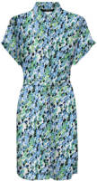 VERO MODA blousejurk VMEASY met all over print en ceintuur blauw/groen/zwart