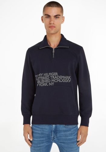 Tommy hilfiger Sweatshirt BADGED GRAPHIC ZIP MOCK