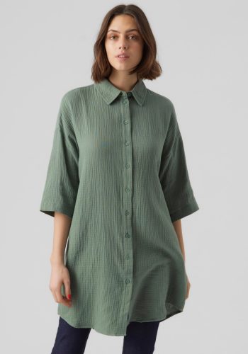 VERO MODA Jurk met overhemdkraag VMNATALI 3/4 LONG OVERSHIRT NOOS