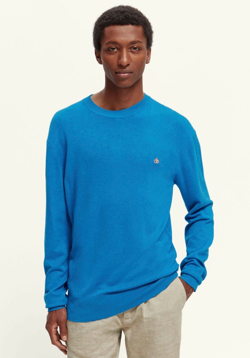 Scotch & Soda Trui met ronde hals Essentials - Ecovero viscose-blend crewneck pullover