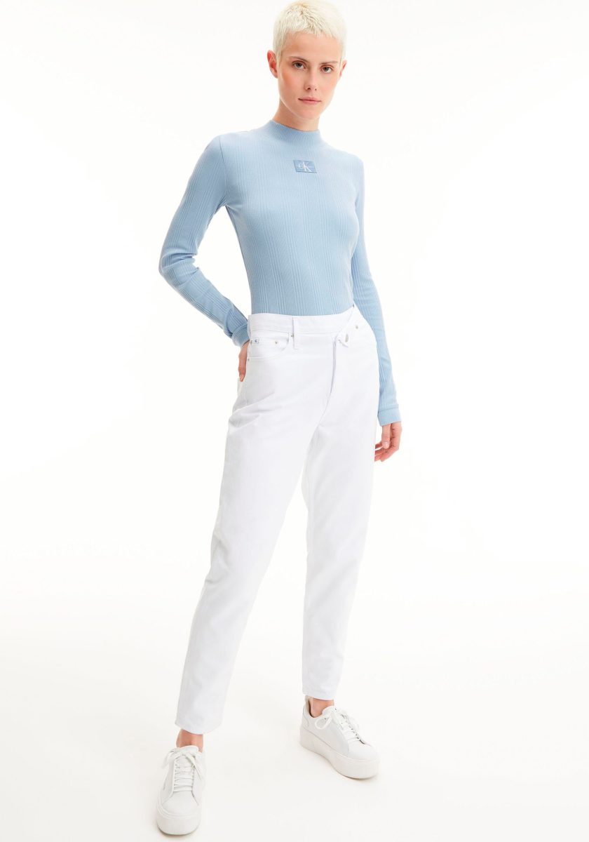 Calvin klein Shirt met lange mouwen BADGE RIB LONG SLEEVE