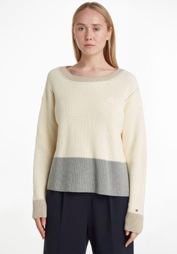 Tommy hilfiger Gebreide trui COLOURBLOCK BOAT-NK SWEATER