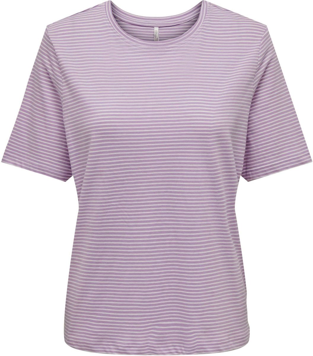 Only Shirt met korte mouwen ONLMAY S/S O-NECK REG TOP BOX JRS