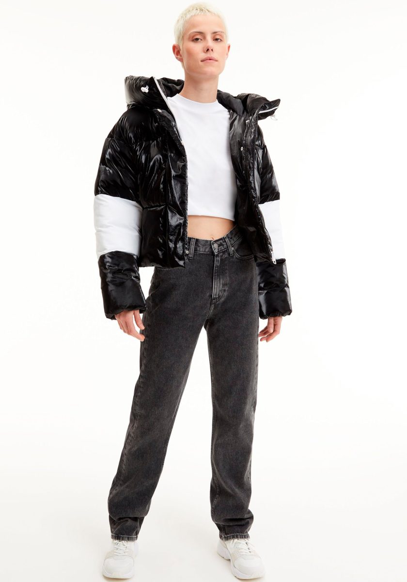 Calvin klein Gewatteerde jas BLOCKING CROPPED PUFFER