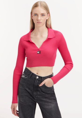 Tommy Jeans Gebreide trui TJW BADGE RIB COLLAR SWEATER