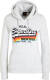 Superdry hoodie met logo lichtgrijs