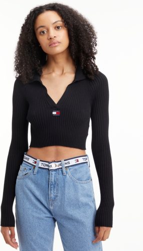 Tommy Jeans Gebreide trui TJW BADGE RIB COLLAR SWEATER