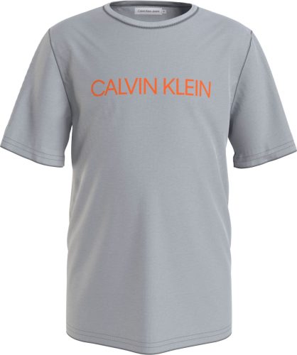 CALVIN KLEIN JEANS T-shirt met biologisch katoen lichtgrijs