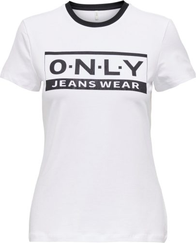 Only Shirt met korte mouwen ONLLEA FITTED S/S LOGO TOP BOX JRS