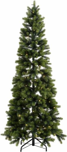 Creativ deco Kunstkerstboom Kerstversiering, kunstmatige kerstboom, dennenboom in slank model, met led-lichtsnoer